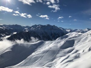 Unberührter Pulberschnee